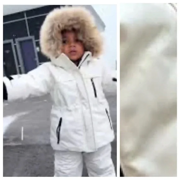 NWT. Zara Kids White Hooded Ski Jacket. Size 3. - Picture 2 of 13